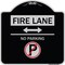 Signmission Fire Lane No Parking Heavy-Gauge Aluminum Architectural Sign, 18" x 18", BS-1818-24013 A-DES-BS-1818-24013 - alternate 1